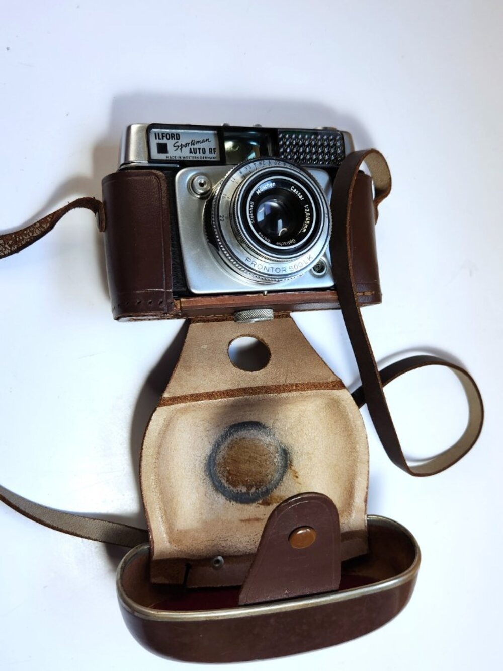 Vintage Ilford Sportsman Auto RF 35mm Camera & Leather Case - For Parts - Picture 5 of 15